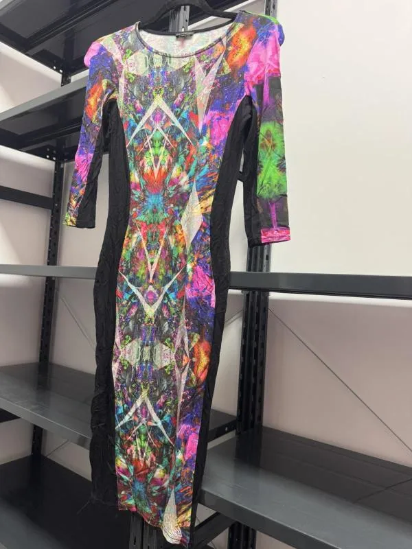 Rochie mulată River Island EU 36 | Multicolor, Midi, Mânecă trei sferturi, Bumbac - Image 2