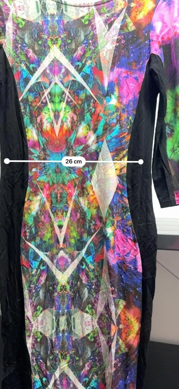 Rochie mulată River Island EU 36 | Multicolor, Midi, Mânecă trei sferturi, Bumbac - Image 7
