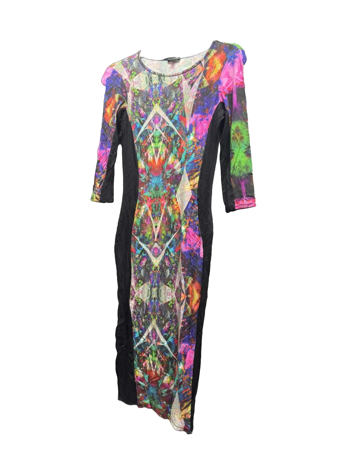 Rochie mulată River Island EU 36 | Multicolor, Midi, Mânecă trei sferturi, Bumbac