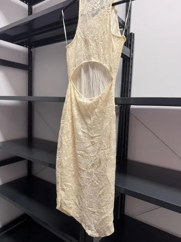 Rochie de vară TALLY WEIJL EU 38 | Bej, Mini, Fără mâneci, Cu decupaje, Poliester - Image 3