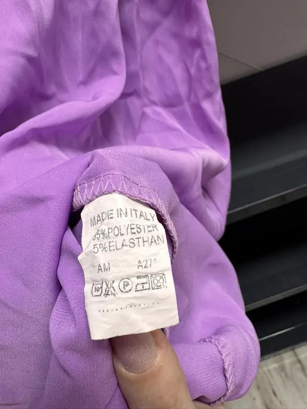 Rochie de vară EU 36 | Mov, Mini, Fără mâneci, Volane, Poliester - Image 4