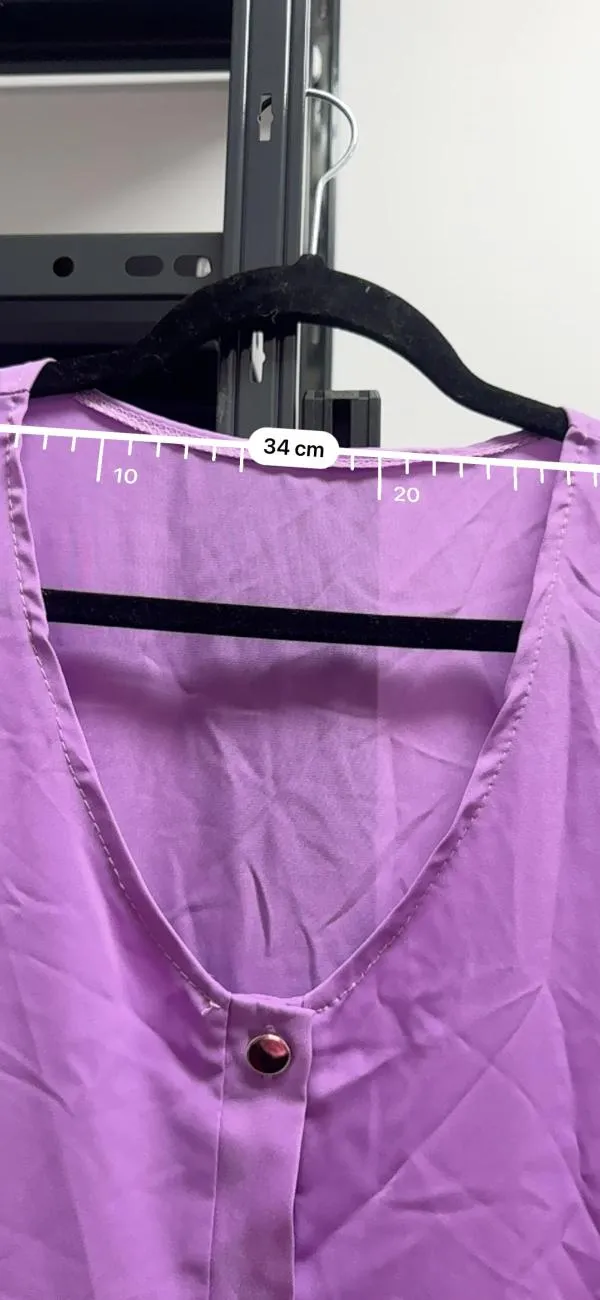 Rochie de vară EU 36 | Mov, Mini, Fără mâneci, Volane, Poliester - Image 5