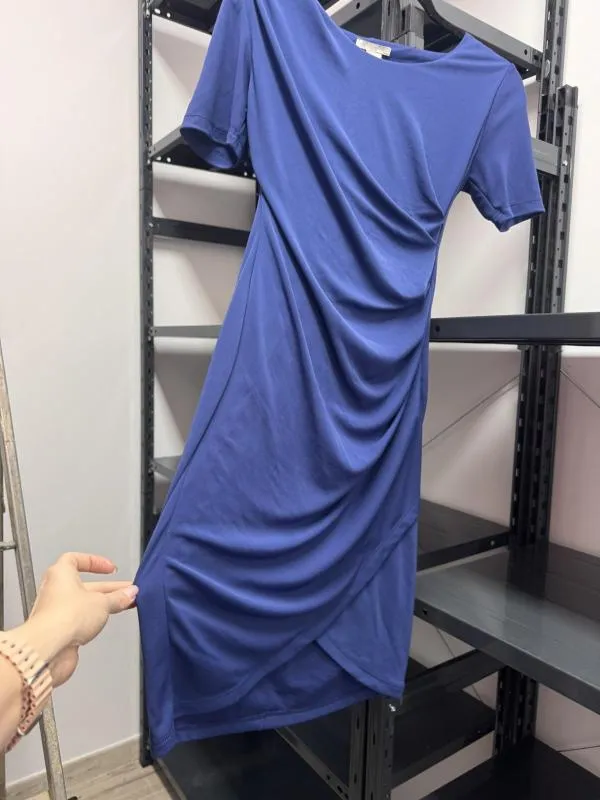 Rochie casual H&M EU 36 | Albastru, Mini, Mânecă scurtă, Design petrecut, Poliester - Image 2
