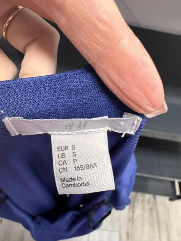 Rochie casual H&M EU 36 | Albastru, Mini, Mânecă scurtă, Design petrecut, Poliester - Image 12