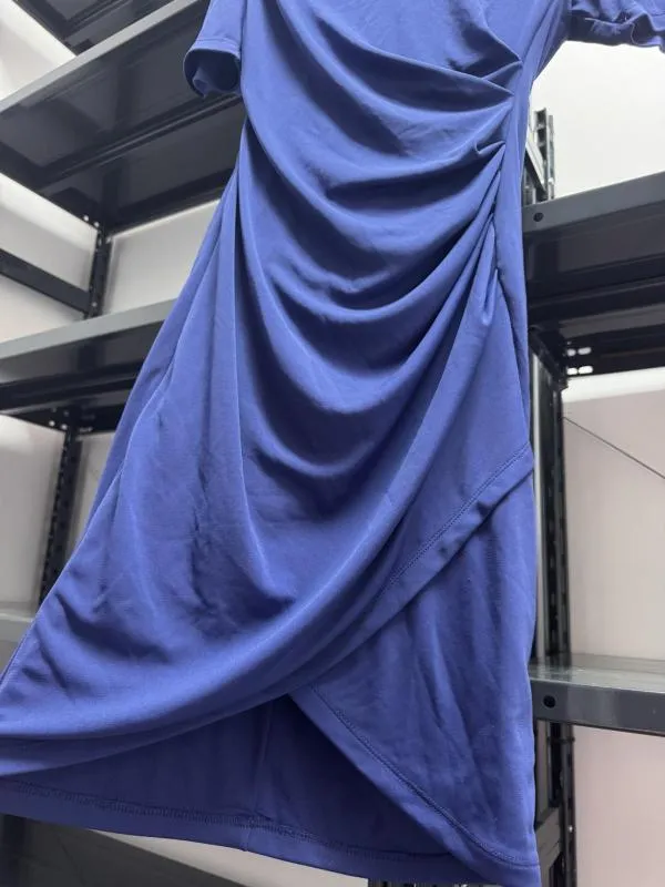 Rochie casual H&M EU 36 | Albastru, Mini, Mânecă scurtă, Design petrecut, Poliester - Image 4
