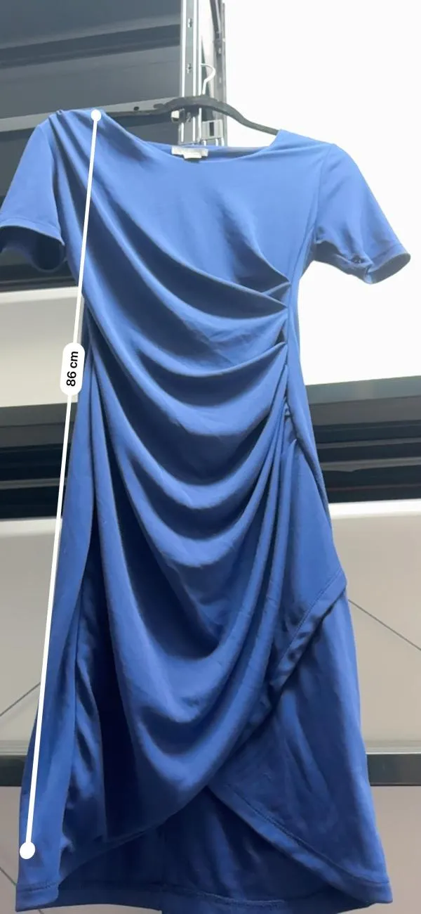Rochie casual H&M EU 36 | Albastru, Mini, Mânecă scurtă, Design petrecut, Poliester - Image 8
