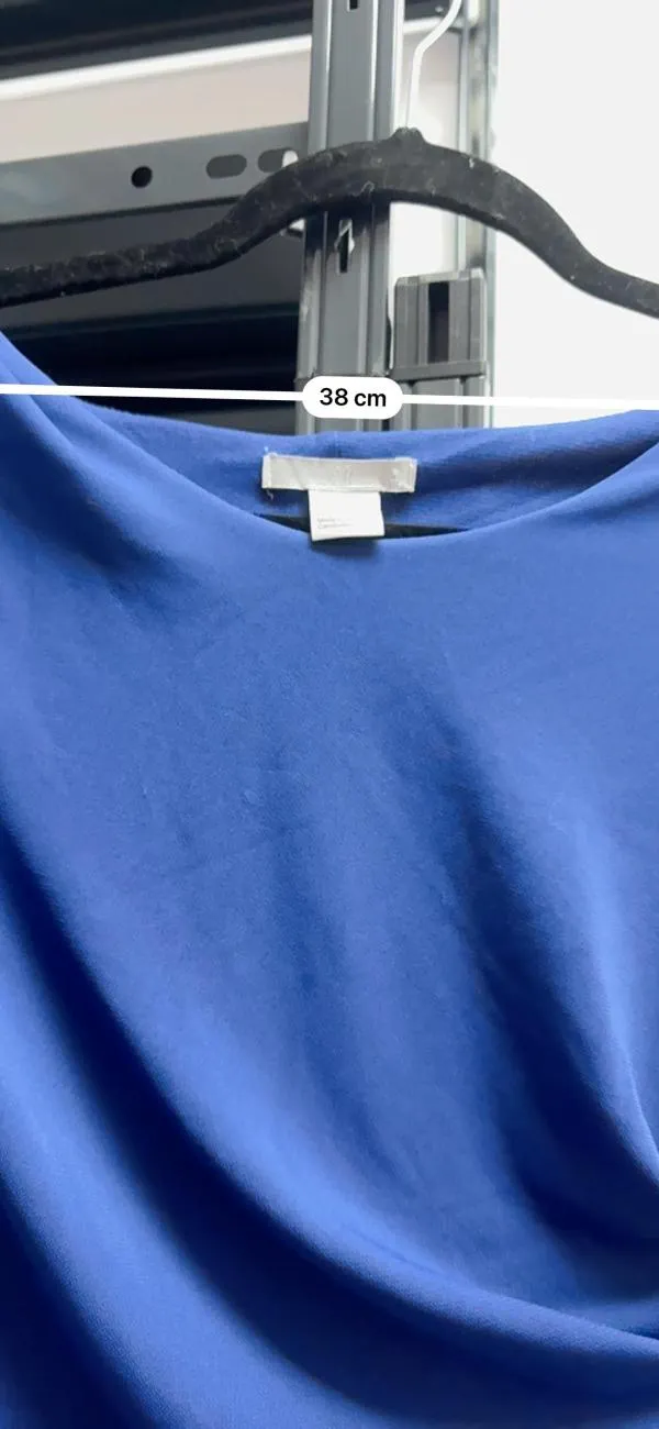 Rochie casual H&M EU 36 | Albastru, Mini, Mânecă scurtă, Design petrecut, Poliester - Image 9