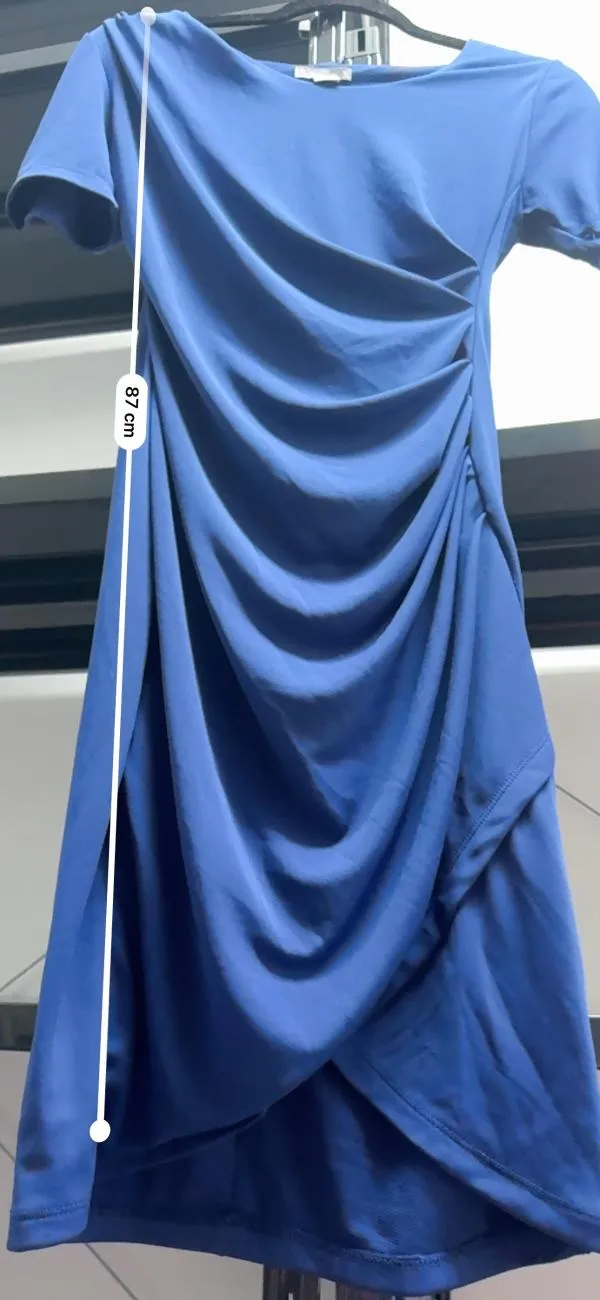 Rochie casual H&M EU 36 | Albastru, Mini, Mânecă scurtă, Design petrecut, Poliester - Image 10