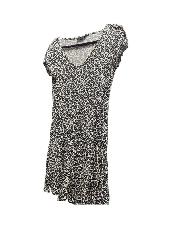 Rochie de vară RAINBOW EU 38 | Multicolor, Mini, Mânecă scurtă, Animal print, Vâscoză
