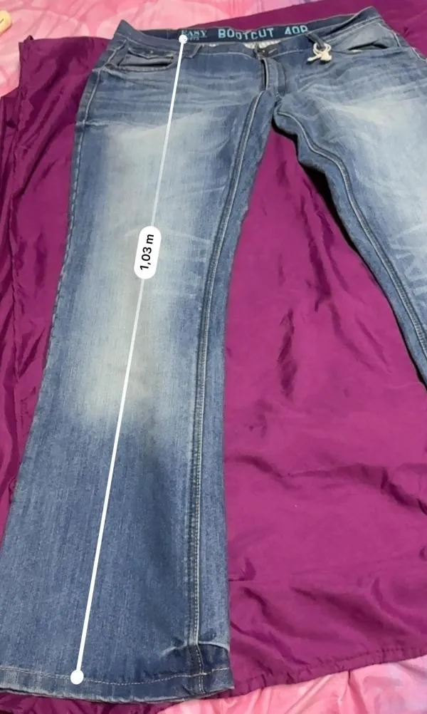 Blugi EASY XL | Albastru, Talie medie, Bootcut fit, Bumbac - Image 4