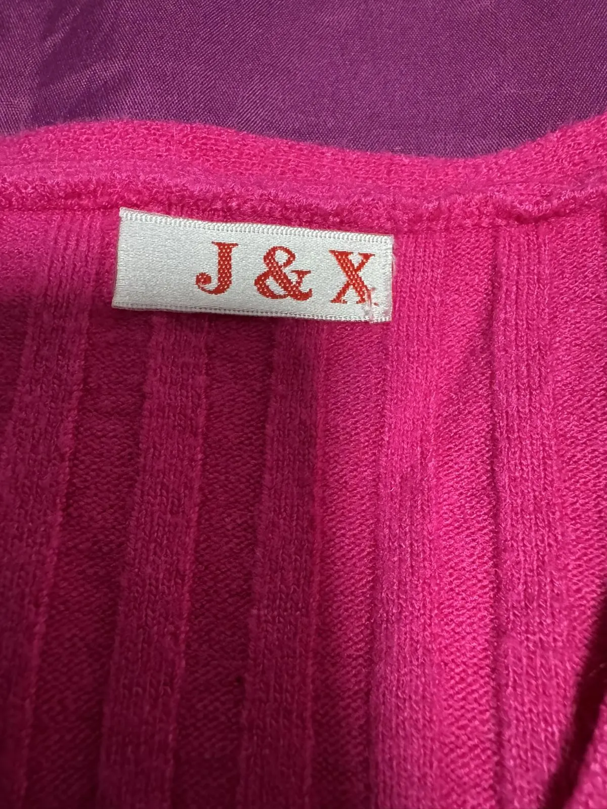 Rochie mulată J&X EU 38 | Fuchsia, Midi, Mânecă lungă, Bumbac - Image 3