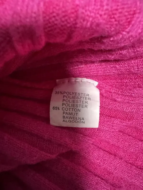 Rochie mulată J&X EU 38 | Fuchsia, Midi, Mânecă lungă, Bumbac - Image 4