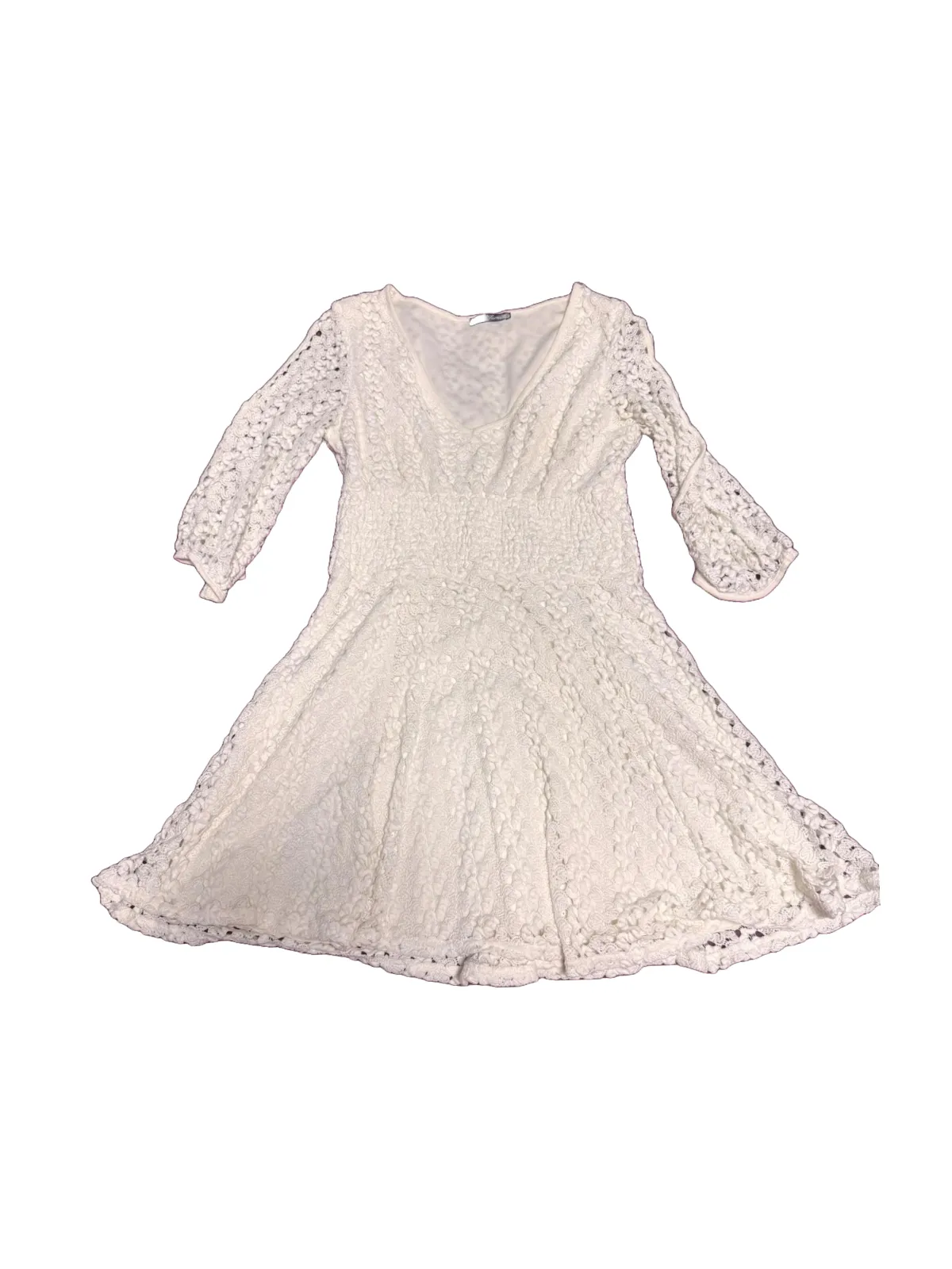 Rochie de seară Mini Jane Norman EU 36 | Alb, Mânecă trei sferturi, Cu decupaje, Poliester