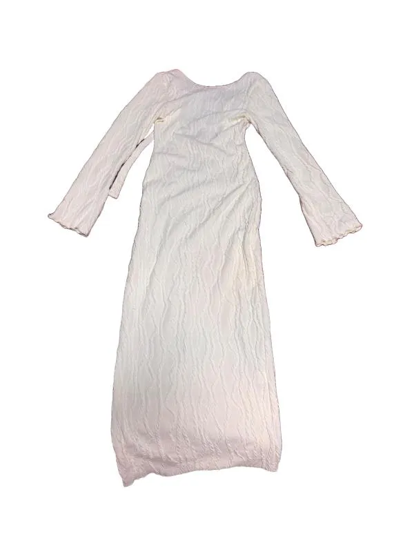Rochie de seară Shein EU 38 | Alb, Maxi, Mânecă lungă, Tall, Cu decupaje, Poliester