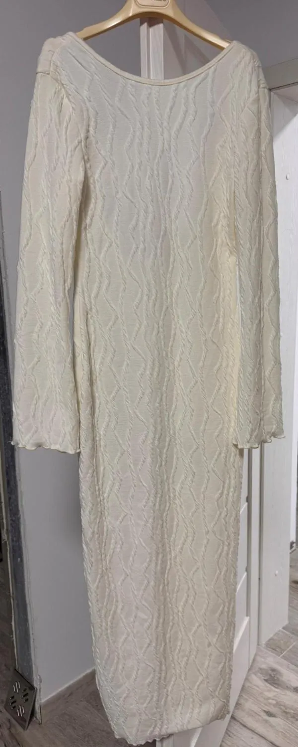 Rochie de seară Shein EU 38 | Alb, Maxi, Mânecă lungă, Tall, Cu decupaje, Poliester - Image 9