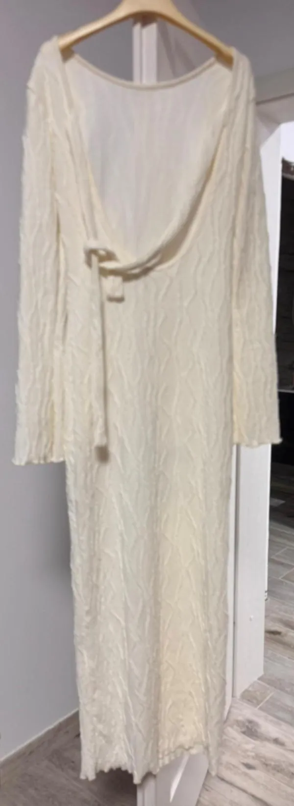 Rochie de seară Shein EU 38 | Alb, Maxi, Mânecă lungă, Tall, Cu decupaje, Poliester - Image 10