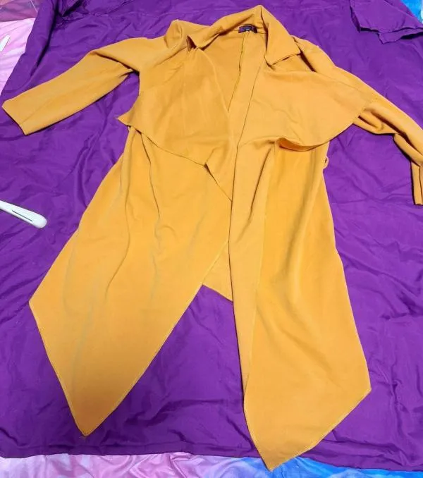 Blazer MISSI LONDON EU 38 | Galben, Fără glugă, Design asimetric, Poliester - Image 2