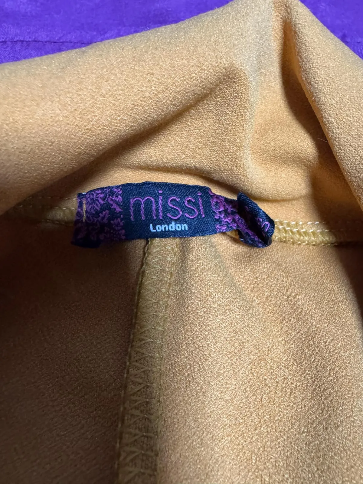 Blazer MISSI LONDON EU 38 | Galben, Fără glugă, Design asimetric, Poliester - Image 3