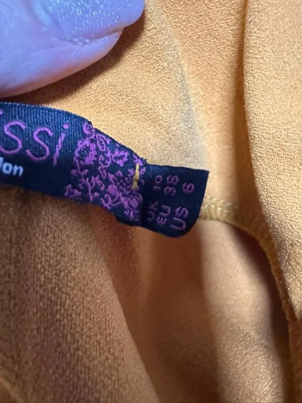 Blazer MISSI LONDON EU 38 | Galben, Fără glugă, Design asimetric, Poliester - Image 4