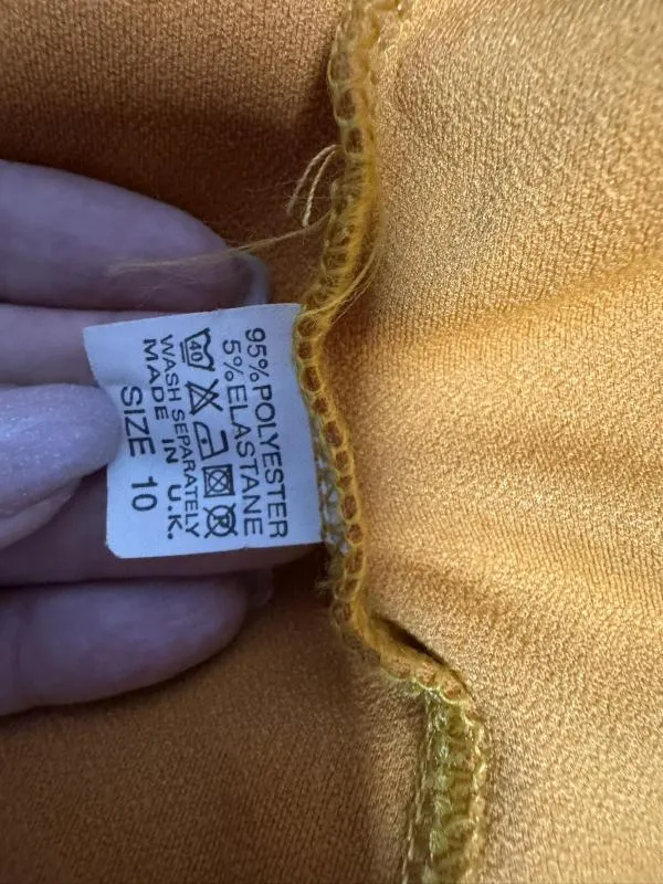 Blazer MISSI LONDON EU 38 | Galben, Fără glugă, Design asimetric, Poliester - Image 5