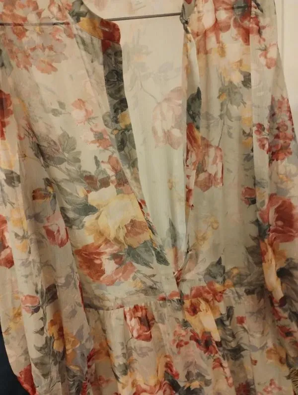 Rochie casual H&M S | Gri, Maxi, Floral & Tropical - Image 8
