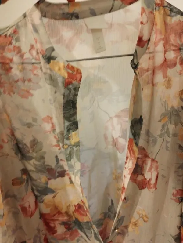 Rochie casual H&M S | Gri, Maxi, Floral & Tropical - Image 10