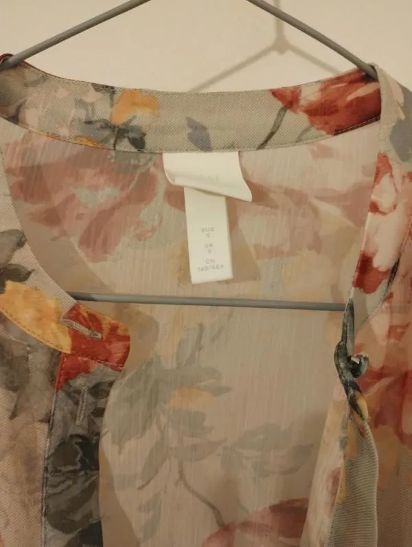 Rochie casual H&M S | Gri, Maxi, Floral & Tropical - Image 4