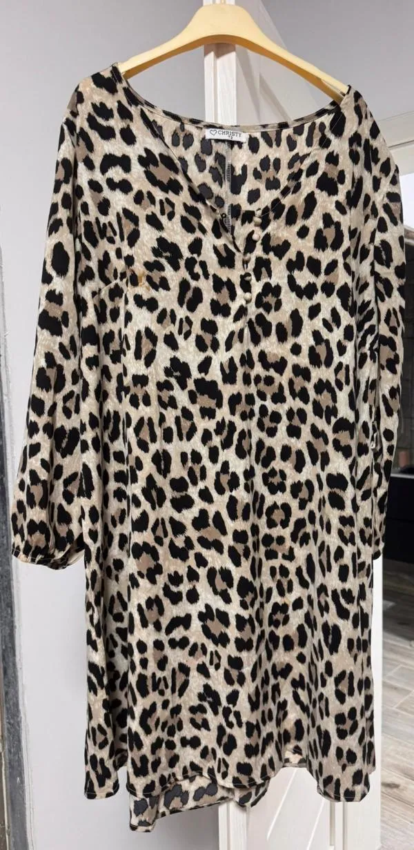 Rochie casual CHRISTY EU 38 | Ivoire, Midi, Maternity, Animal print, Vâscoză - Image 2