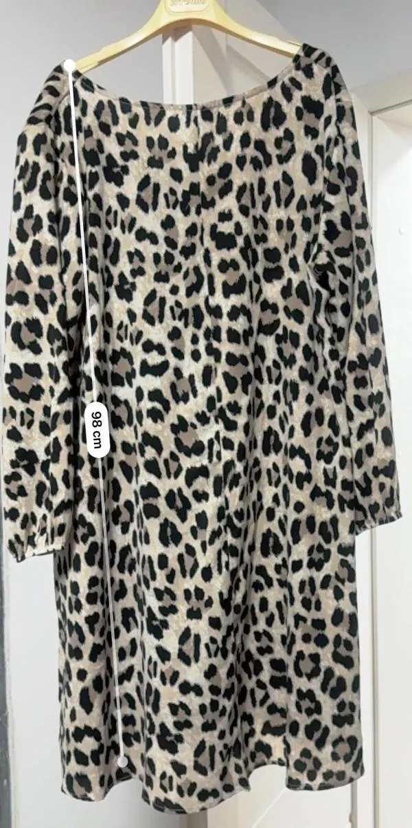 Rochie casual CHRISTY EU 38 | Ivoire, Midi, Maternity, Animal print, Vâscoză - Image 5