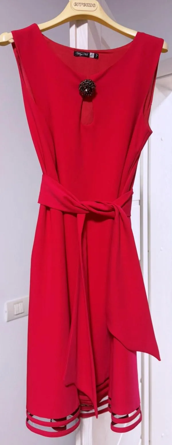 Rochie de seară WHY NOT? EU 38 | Roșu, Mini, Fără mâneci, Pietre decorative, Poliester - Image 7