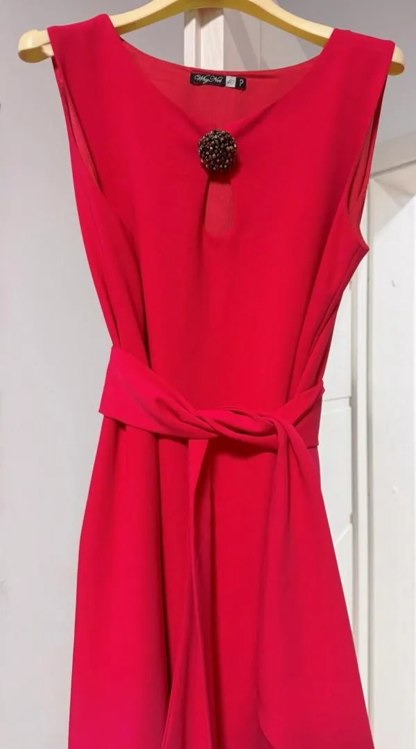 Rochie de seară WHY NOT? EU 38 | Roșu, Mini, Fără mâneci, Pietre decorative, Poliester - Image 4