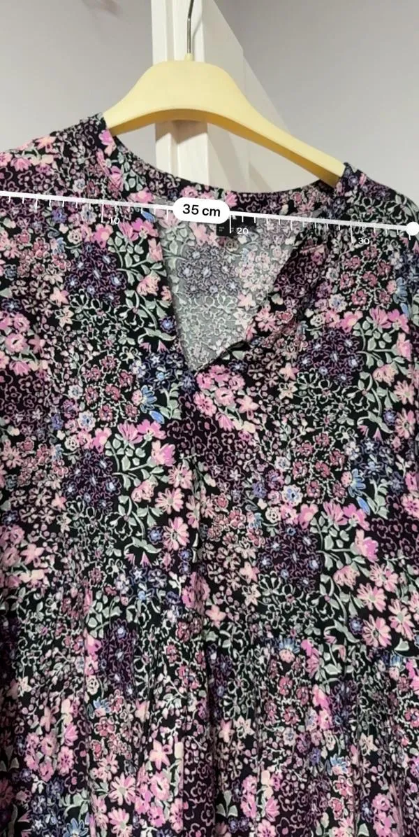 Rochie casual C&A EU 38 | Mov, Mini, Mânecă lungă, Floral & Tropical, Poliester - Image 6