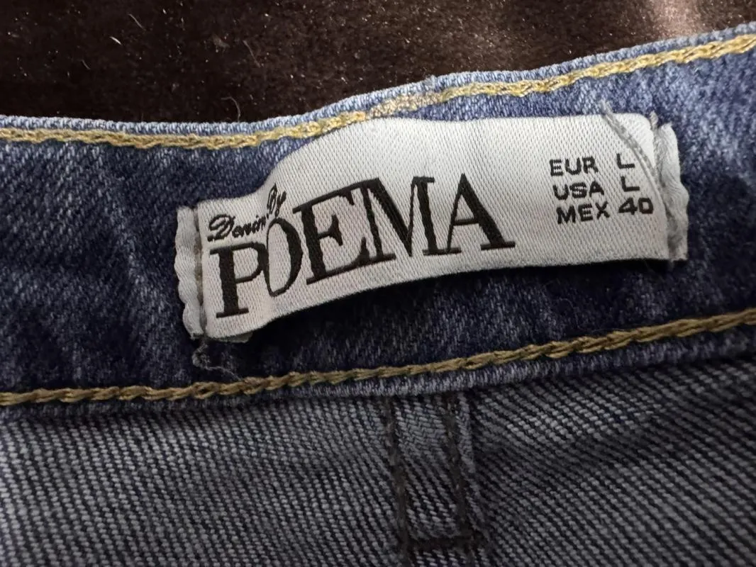 Blugi Poema EU 38 | Albastru, Lungi, Talie înaltă, Flared (Evazați) fit, Denim - Image 4