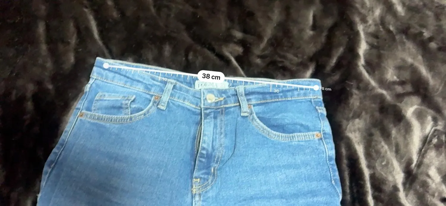 Blugi Poema EU 38 | Albastru, Lungi, Talie înaltă, Flared (Evazați) fit, Denim - Image 6
