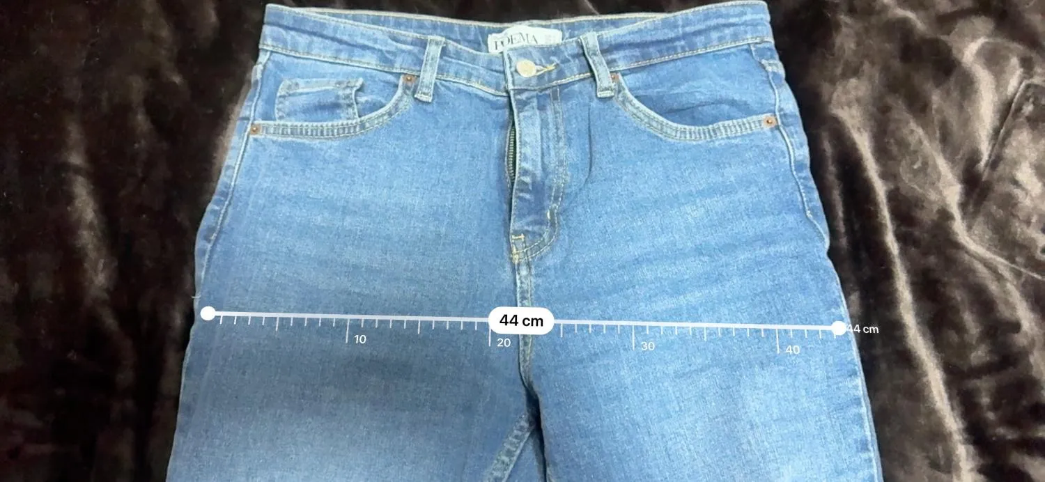 Blugi Poema EU 38 | Albastru, Lungi, Talie înaltă, Flared (Evazați) fit, Denim - Image 7