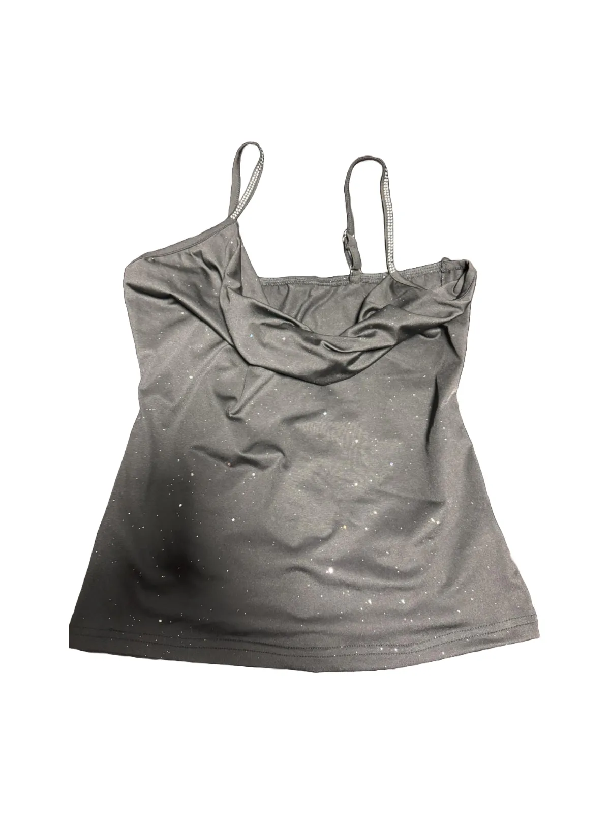 Maiou EU 36 | Negru, Normal, Bretele subțiri, Pietre decorative, Poliester