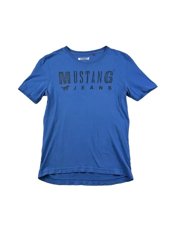 Tricou Mustang S | Albastru, Normal, Mânecă scurtă