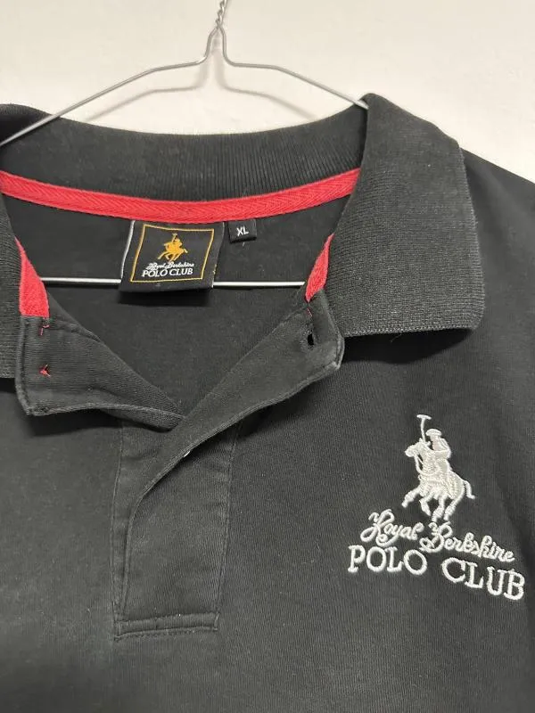Tricou polo Royal Berkshire Polo Club M | Negru, Bumbac - Image 3