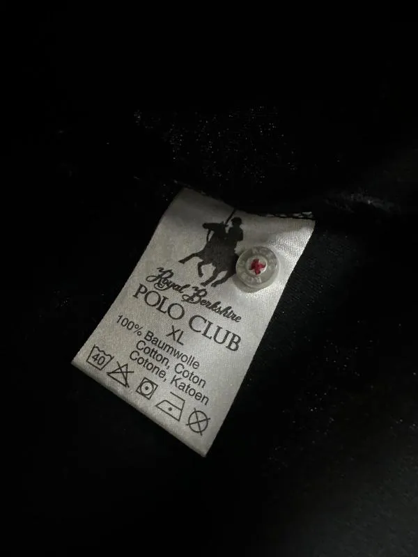 Tricou polo Royal Berkshire Polo Club M | Negru, Bumbac - Image 4