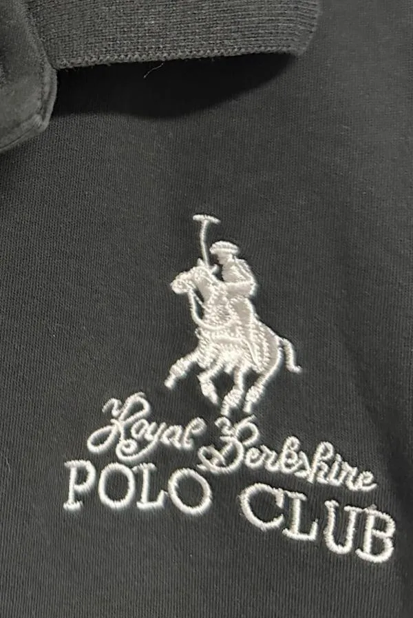 Tricou polo Royal Berkshire Polo Club M | Negru, Bumbac - Image 5