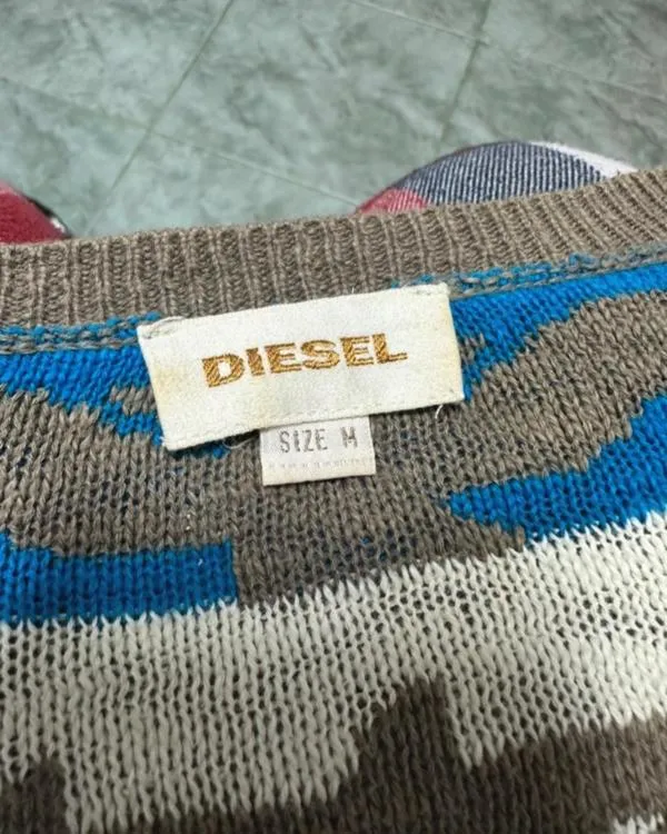 Pulover cu anchior Diesel M | Gri, Lână - Image 3