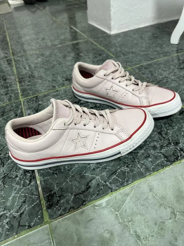 Teniși Converse EU 37.5 | Roz, Piele naturală - Image 2