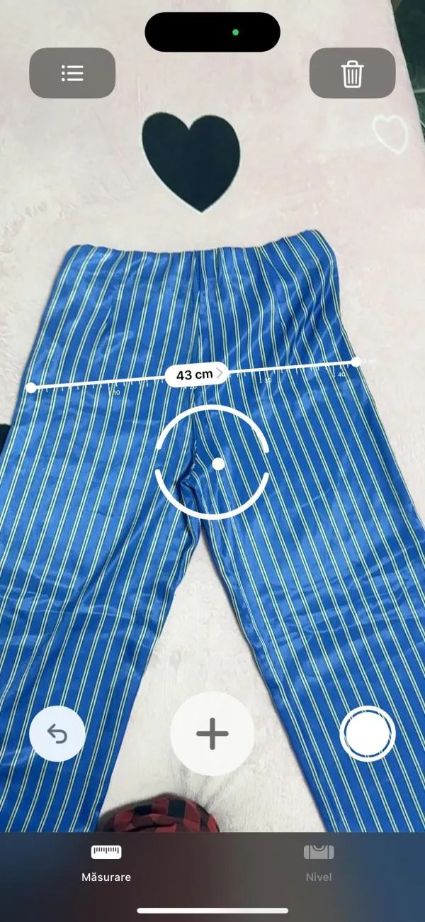 Pantaloni H&M EU 36 | Albastru, Lungi, Talie înaltă, Relaxed fit, Dungi, Satinat, Poliester - Image 6