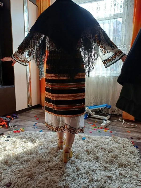 Costum popular antic L | Multicolor, Pânză - Image 9