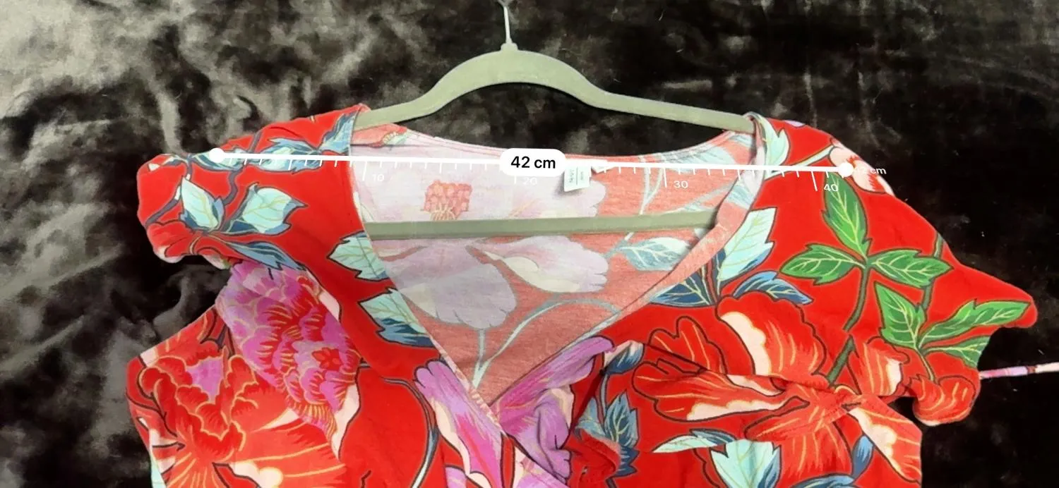 Rochie casual & Other Stories EU 38 | Multicolor, Midi, Mânecă scurtă, Floral Tropical, Design asimetric, Bumbac - Image 12