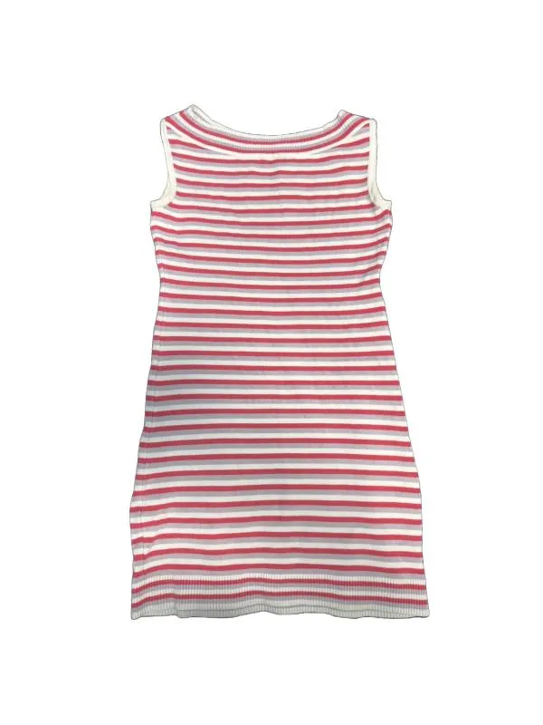 Rochie mulată Lucy EU 36 | Roșu, Mini, Fără mâneci, Dungi, Vâscoză