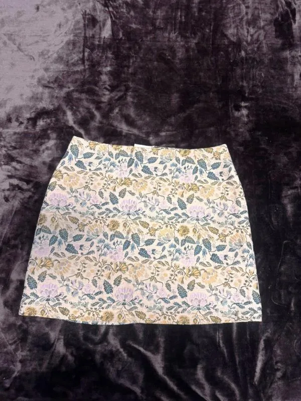 Fustă dreaptă Tu EU 42 | Multicolor, Mini, Talie joasă, Dreaptă (Straight) fit, Floral & Tropical, Bumbac - Image 8