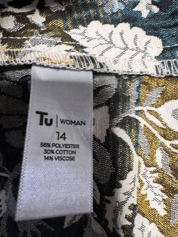 Fustă dreaptă Tu EU 42 | Multicolor, Mini, Talie joasă, Dreaptă (Straight) fit, Floral & Tropical, Bumbac - Image 5