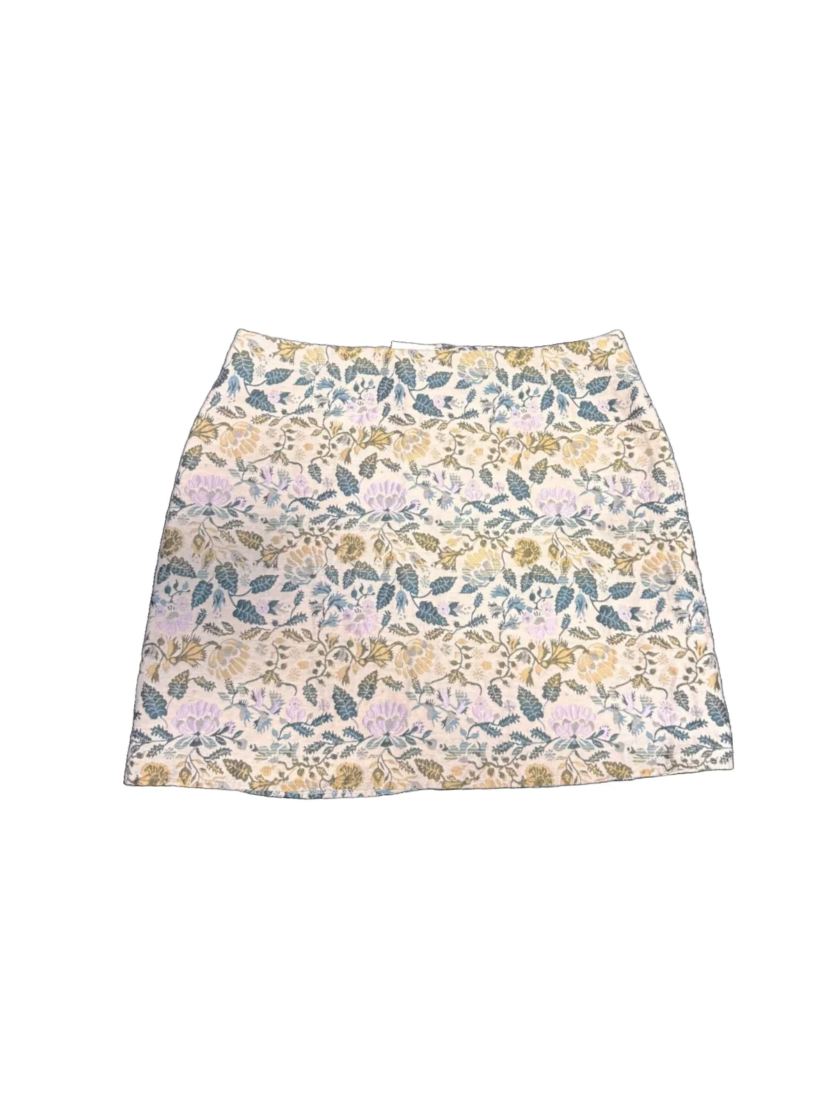 Fustă dreaptă Tu EU 42 | Multicolor, Mini, Talie joasă, Dreaptă (Straight) fit, Floral & Tropical, Bumbac