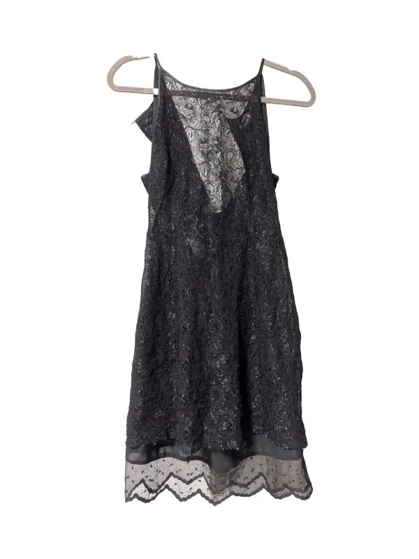 Rochie de seară ADOLFO DOMINGUEZ EU 40 | Negru, Mini, Bretele subțiri, Cu decupaje, Vâscoză